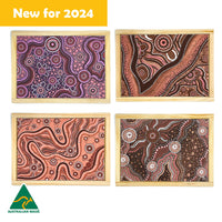 Aboriginal Art Earth Dreaming Puzzle Set of 4