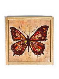 Aboriginal Butterfly Square Puzzle