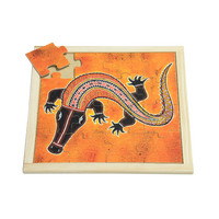 Aboriginal Crocodile Square Puzzle