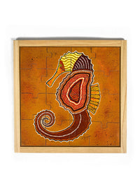 Aboriginal Sea Horse Square Puzzle