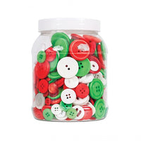 Basics Buttons Xmas 600g approx 1400pcs