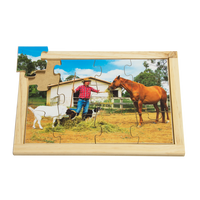 Farmer Feeding Animals Farm Puzzle