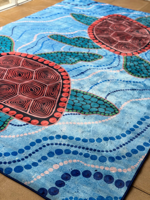 Turtles Dreaming Indigenous Rug