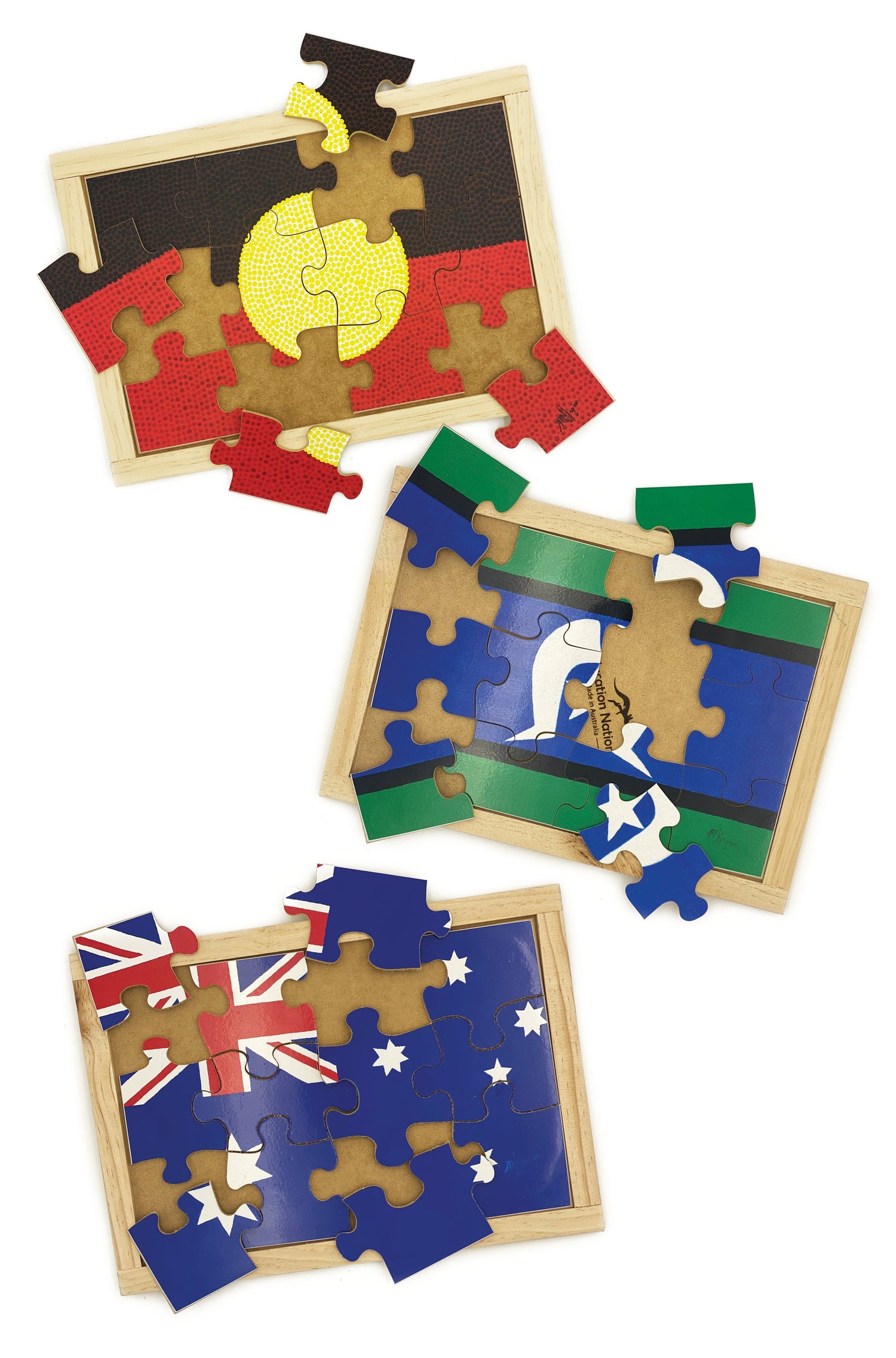 Australia Indigenous Flags Puzzles Set