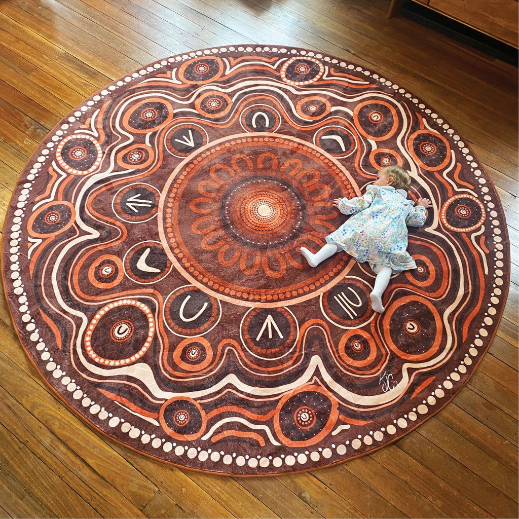 Yarning Circle Indigenous Rug